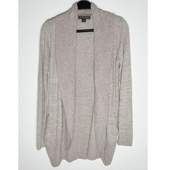 Barefoot Dreams Womens CozyChic Lite® Circle Cardi Taupe Soft Comfy Loungewear M - Picture 2 of 9